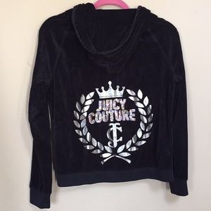Juicy Couture Black Velvet Track Jacket